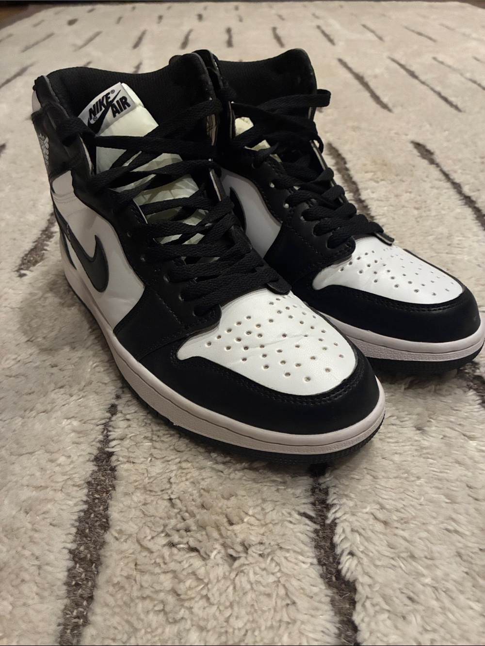 Nike High-Top Basketball Sneakers - Black and White
